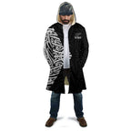 New Zealand Silver Fern Rugby Custom Cloak Maori Koru Go Black Fern - Aussie Hoodie