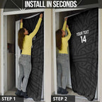 New Zealand Silver Fern Rugby Custom Door Cover Maori Koru Go Black Fern - Aussie Hoodie