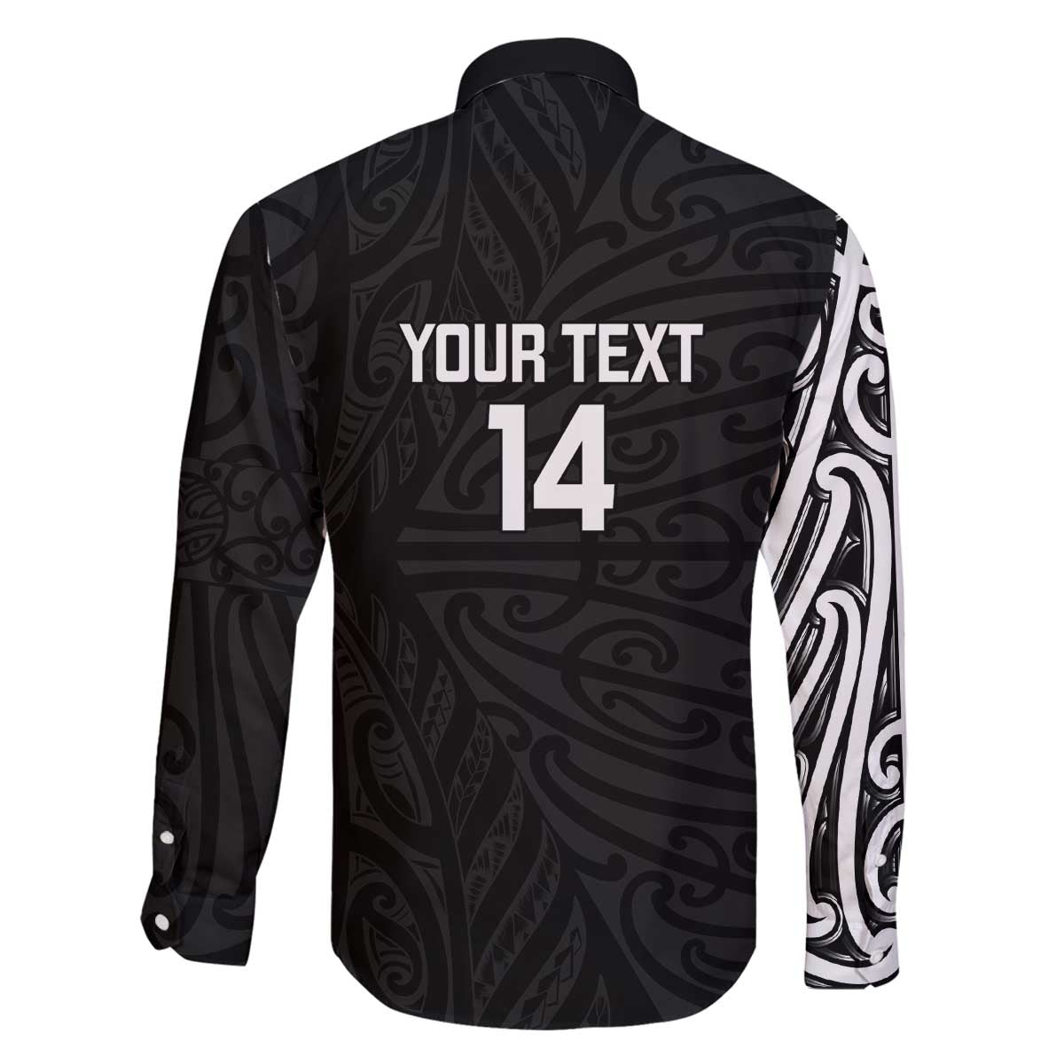 New Zealand Silver Fern Rugby Custom Family Matching Off The Shoulder Long Sleeve Dress and Hawaiian Shirt Maori Koru Go Black Fern - Aussie Hoodie