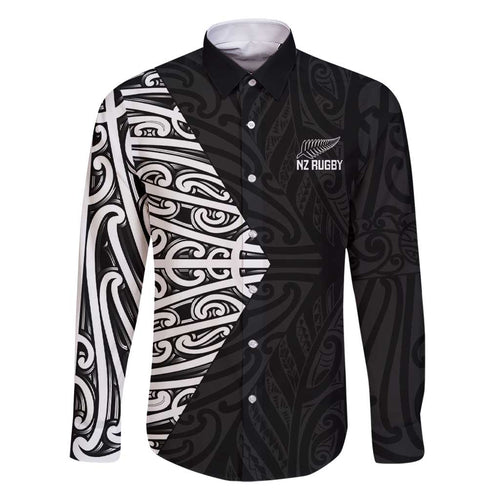 New Zealand Silver Fern Rugby Custom Family Matching Short Sleeve Bodycon Dress and Hawaiian Shirt Maori Koru Go Black Fern - Aussie Hoodie
