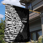 New Zealand Silver Fern Rugby Custom Garden Flag Maori Koru Go Black Fern - Aussie Hoodie