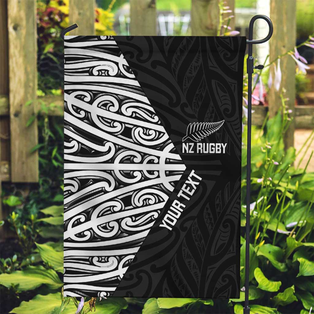 New Zealand Silver Fern Rugby Custom Garden Flag Maori Koru Go Black Fern - Aussie Hoodie