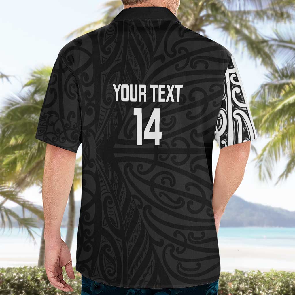 New Zealand Silver Fern Rugby Custom Hawaiian Shirt Maori Koru Go Black Fern - Aussie Hoodie