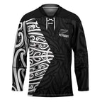 New Zealand Silver Fern Rugby Custom Hockey Jersey Maori Koru Go Black Fern - Aussie Hoodie