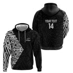 New Zealand Silver Fern Rugby Custom Hoodie Maori Koru Go Black Fern - Aussie Hoodie