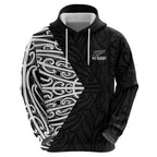 New Zealand Silver Fern Rugby Custom Hoodie Maori Koru Go Black Fern - Aussie Hoodie
