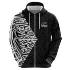 New Zealand Silver Fern Rugby Custom Hoodie Maori Koru Go Black Fern - Aussie Hoodie