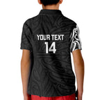 New Zealand Silver Fern Rugby Custom Kid Polo Shirt Maori Koru Go Black Fern - Aussie Hoodie