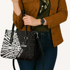 New Zealand Silver Fern Rugby Custom Leather Bag Maori Koru Go Black Fern - Aussie Hoodie