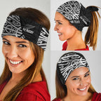 New Zealand Silver Fern Rugby Custom Neck Gaiter Maori Koru Go Black Fern LT14