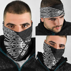 New Zealand Silver Fern Rugby Custom Neck Gaiter Maori Koru Go Black Fern LT14