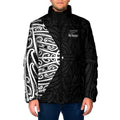New Zealand Silver Fern Rugby Custom Padded Jacket Maori Koru Go Black Fern - Aussie Hoodie