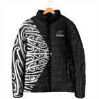New Zealand Silver Fern Rugby Custom Padded Jacket Maori Koru Go Black Fern - Aussie Hoodie