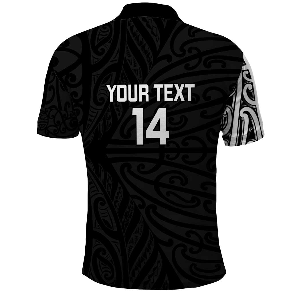 New Zealand Silver Fern Rugby Custom Polo Shirt Maori Koru Go Black Fern - Aussie Hoodie