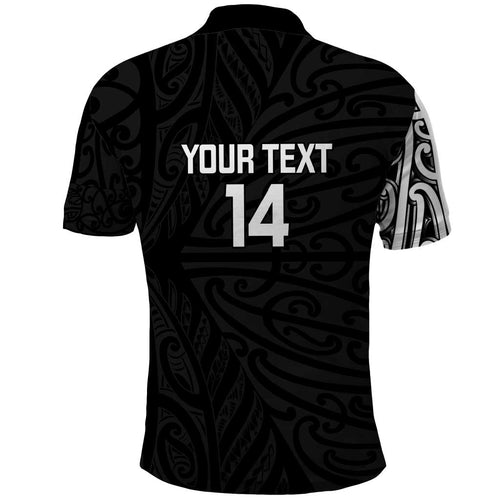 New Zealand Silver Fern Rugby Custom Polo Shirt Maori Koru Go Black Fern - Aussie Hoodie