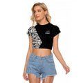 New Zealand Silver Fern Rugby Custom Raglan Cropped T Shirt Maori Koru Go Black Fern - Aussie Hoodie