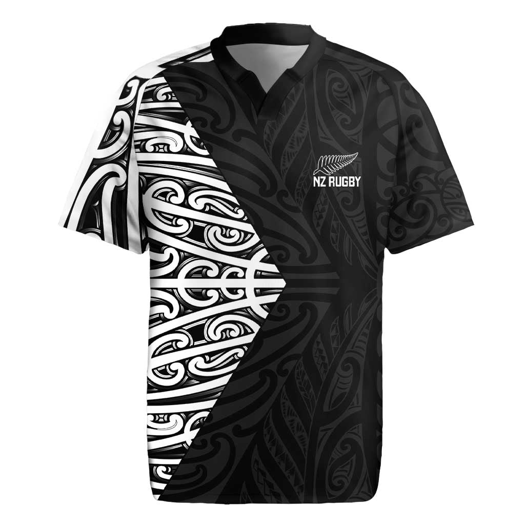 New Zealand Silver Fern Rugby Custom Rugby Jersey Maori Koru Go Black Fern - Aussie Hoodie