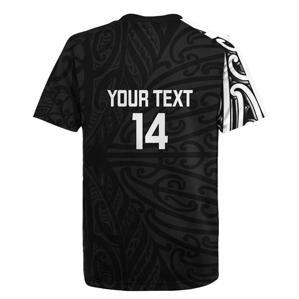 New Zealand Silver Fern Rugby Custom Rugby Jersey Maori Koru Go Black Fern - Aussie Hoodie