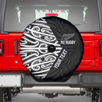 New Zealand Silver Fern Rugby Custom Spare Tire Cover Maori Koru Go Black Fern - Aussie Hoodie