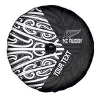 New Zealand Silver Fern Rugby Custom Spare Tire Cover Maori Koru Go Black Fern - Aussie Hoodie