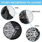 New Zealand Silver Fern Rugby Custom Spare Tire Cover Maori Koru Go Black Fern - Aussie Hoodie
