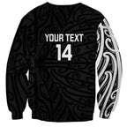 New Zealand Silver Fern Rugby Custom Sweatshirt Maori Koru Go Black Fern - Aussie Hoodie