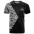 New Zealand Silver Fern Rugby Custom T Shirt Maori Koru Go Black Fern - Aussie Hoodie