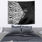 New Zealand Silver Fern Rugby Custom Tapestry Maori Koru Go Black Fern - Aussie Hoodie