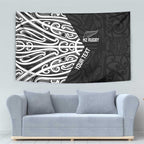 New Zealand Silver Fern Rugby Custom Tapestry Maori Koru Go Black Fern - Aussie Hoodie