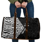 New Zealand Silver Fern Rugby Custom Travel Bag Maori Koru Go Black Fern - Aussie Hoodie