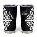 New Zealand Silver Fern Rugby Custom Tumbler Cup Maori Koru Go Black Fern - Aussie Hoodie
