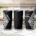 New Zealand Silver Fern Rugby Custom Tumbler Cup Maori Koru Go Black Fern - Aussie Hoodie