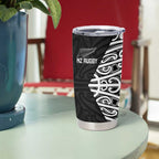 New Zealand Silver Fern Rugby Custom Tumbler Cup Maori Koru Go Black Fern - Aussie Hoodie