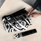 New Zealand Silver Fern Rugby Custom Umbrella Maori Koru Go Black Fern - Aussie Hoodie