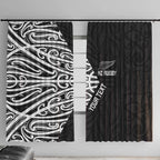 New Zealand Silver Fern Rugby Custom Window Curtain Maori Koru Go Black Fern - Aussie Hoodie