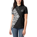 New Zealand Silver Fern Rugby Custom Women Polo Shirt Maori Koru Go Black Fern - Aussie Hoodie