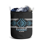 Aotearoa Atua Ranginui Laundry Basket Maori Sky Father Taniko Motifs