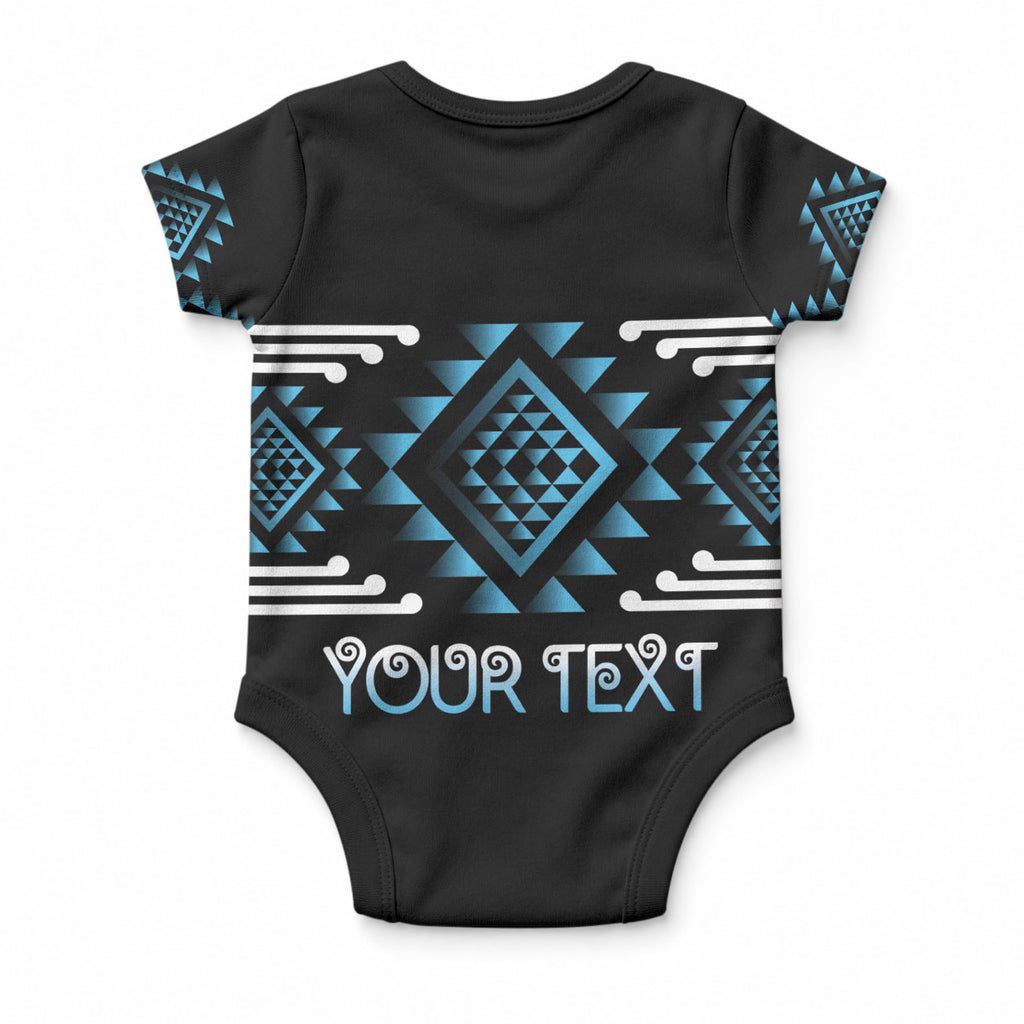 Aotearoa Atua Ranginui Personalised Baby Onesie Maori Sky Father Taniko Motifs