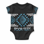 Aotearoa Atua Ranginui Personalised Baby Onesie Maori Sky Father Taniko Motifs