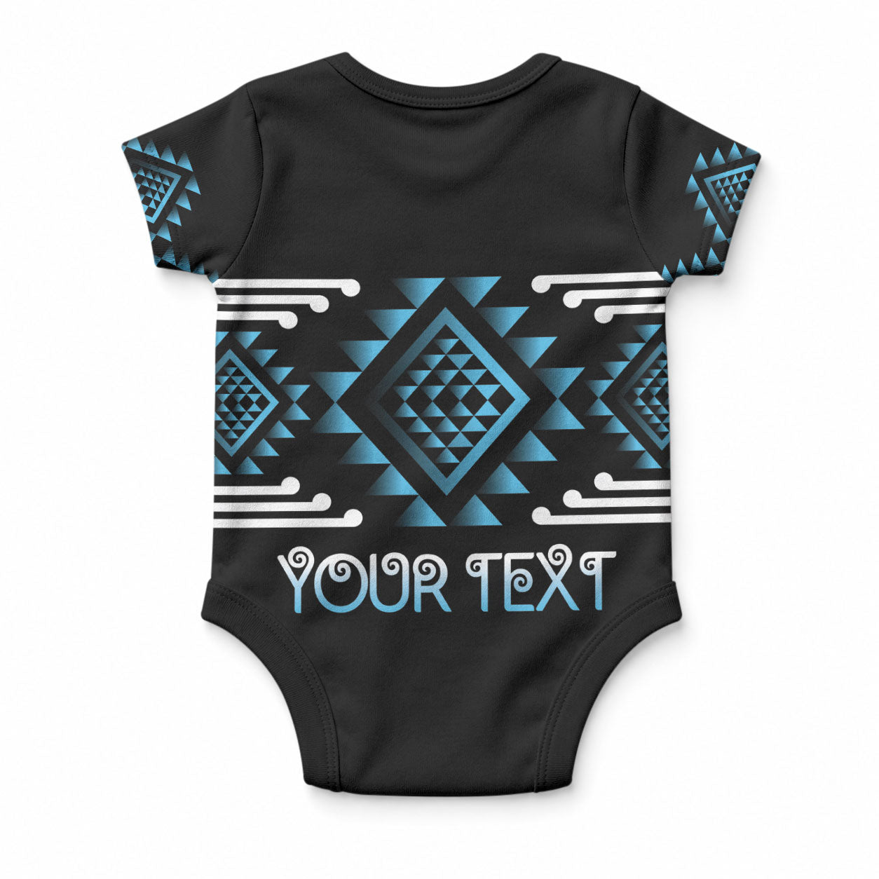 Aotearoa Atua Ranginui Personalised Baby Onesie Maori Sky Father Taniko Motifs