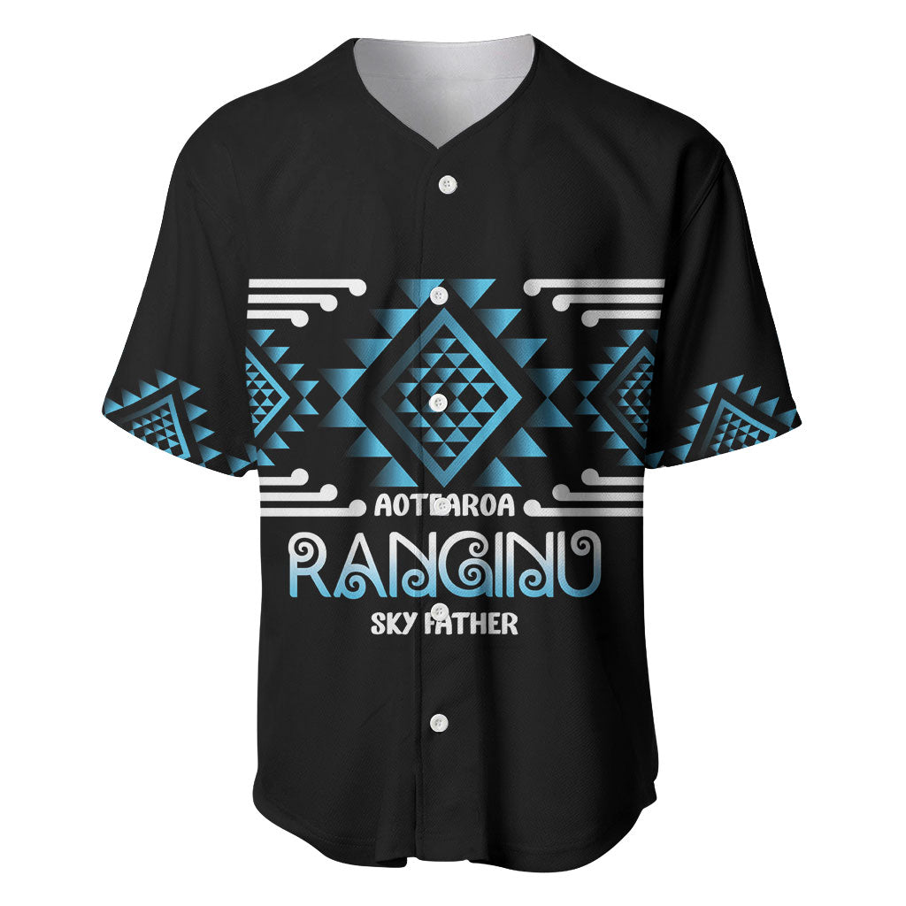 Aotearoa Atua Ranginui Personalised Baseball Jersey Maori Sky Father Taniko Motifs