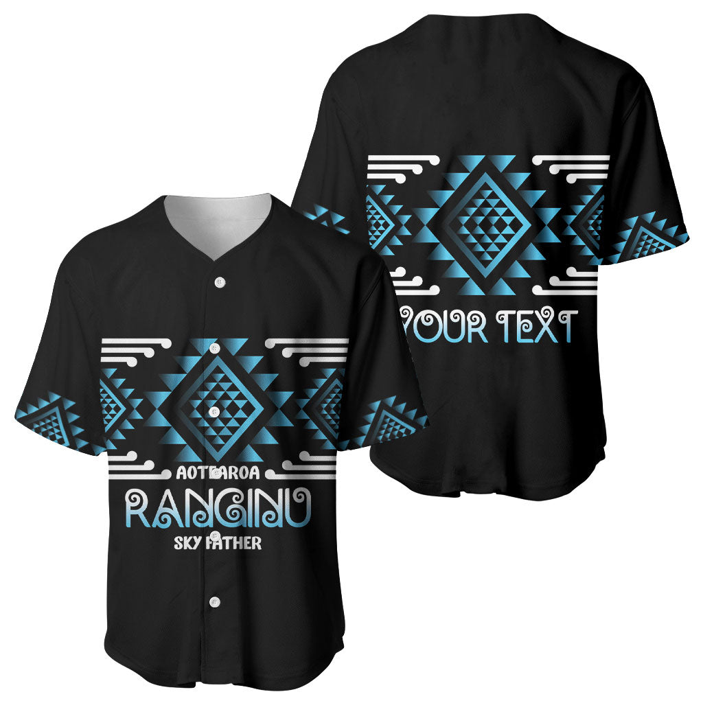 Aotearoa Atua Ranginui Personalised Baseball Jersey Maori Sky Father Taniko Motifs