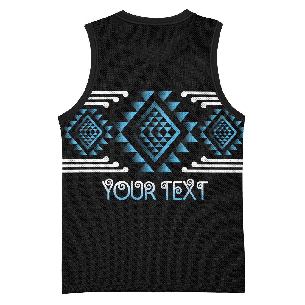 Aotearoa Atua Ranginui Personalised Basketball Jersey Maori Sky Father Taniko Motifs