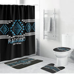 Aotearoa Atua Ranginui Bathroom Set Maori Sky Father Taniko Motifs