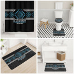 Aotearoa Atua Ranginui Bathroom Set Maori Sky Father Taniko Motifs
