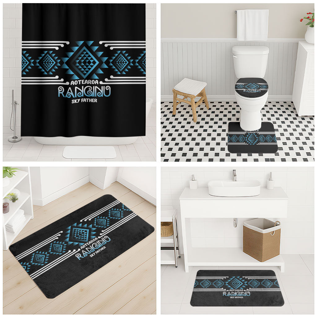 Aotearoa Atua Ranginui Bathroom Set Maori Sky Father Taniko Motifs
