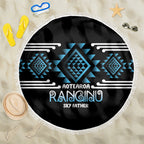 Aotearoa Atua Ranginui Beach Blanket Maori Sky Father Taniko Motifs
