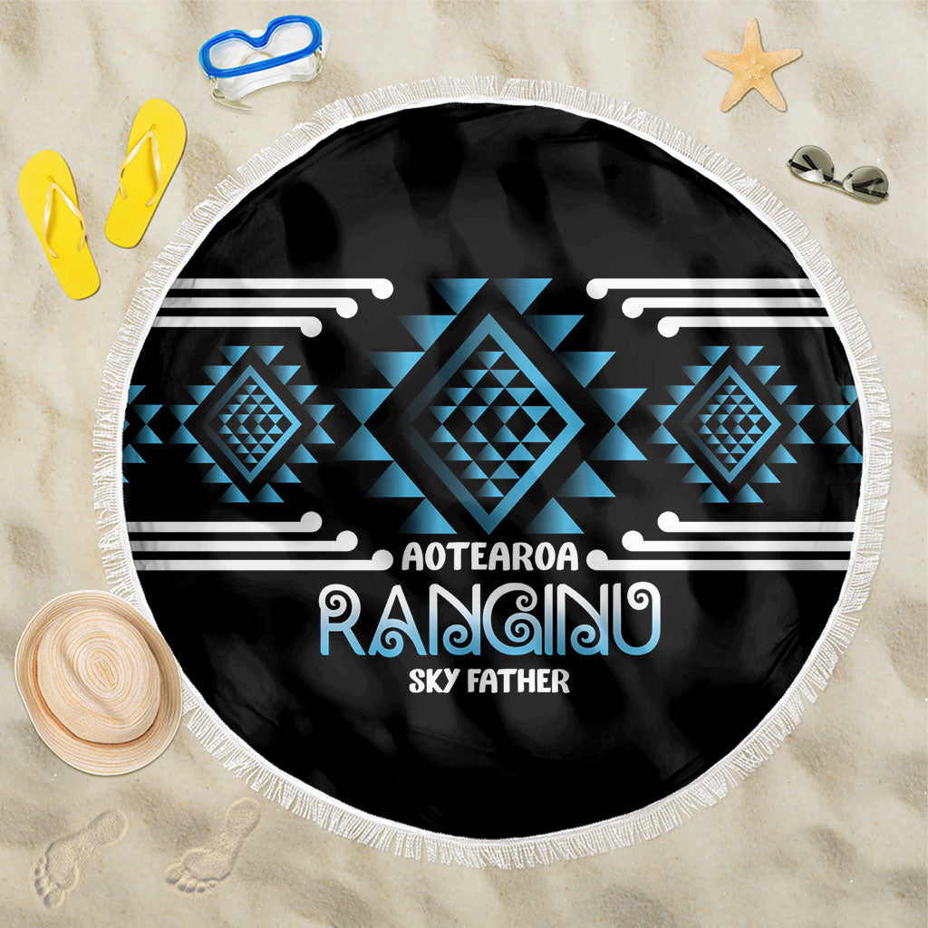 Aotearoa Atua Ranginui Beach Blanket Maori Sky Father Taniko Motifs