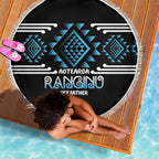 Aotearoa Atua Ranginui Beach Blanket Maori Sky Father Taniko Motifs