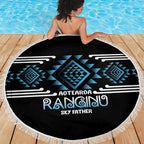 Aotearoa Atua Ranginui Beach Blanket Maori Sky Father Taniko Motifs